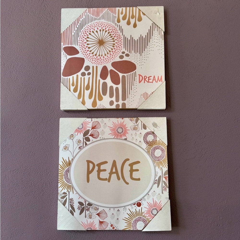 New 2 pc wall art